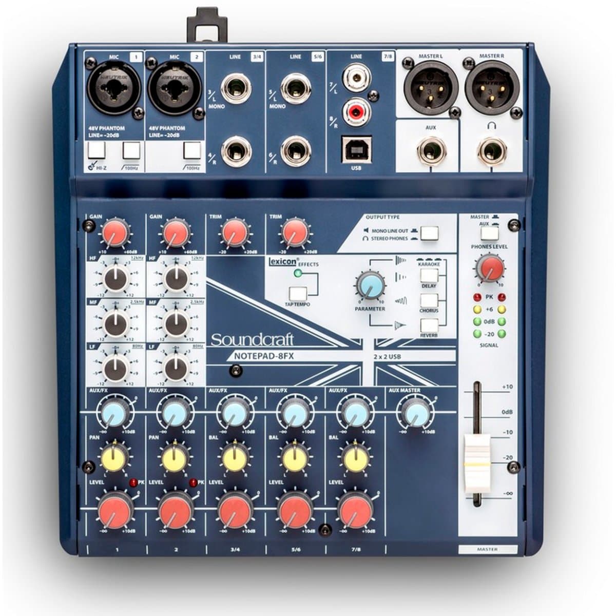 SOUNDCRAFT NOTEPAD-8FX 8 KANAL ( 2 MONO+ 4 ST) DECK MİKSER