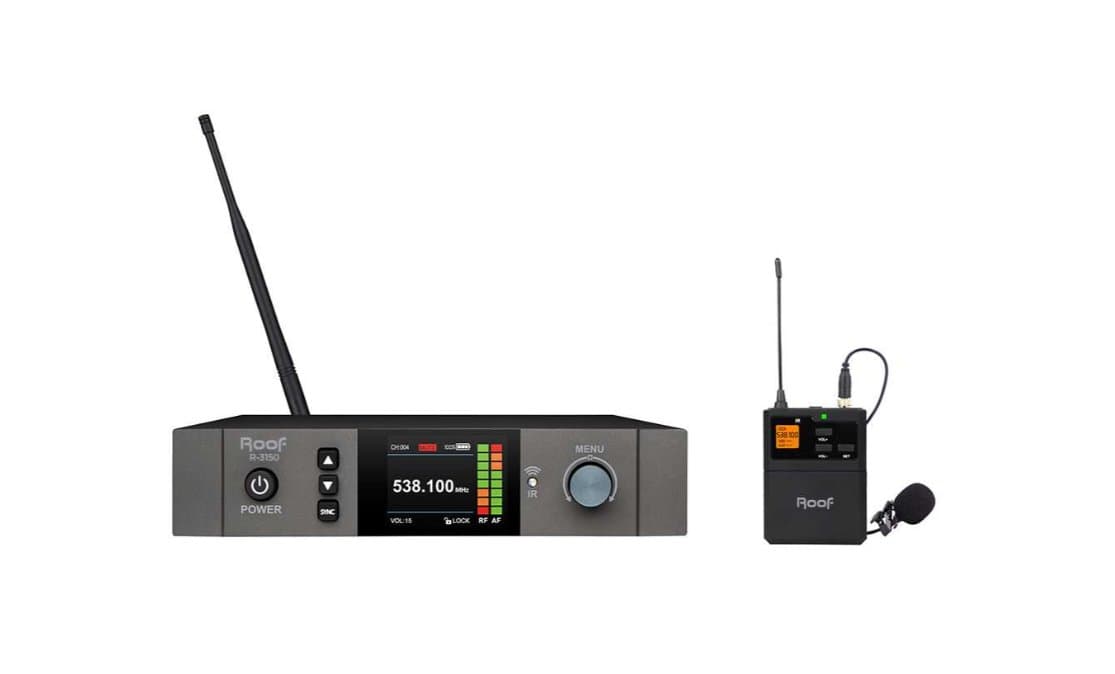 ROOF R-3150Y UHF 99 KANAL TEKLİ YAKA TELSİZ MİKROFON SETİ