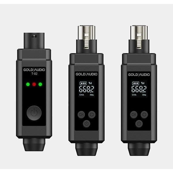 GOLD AUDIO T-02 UHF Çift Kanal Kablosuz Mikrofon Alıcı -Veric