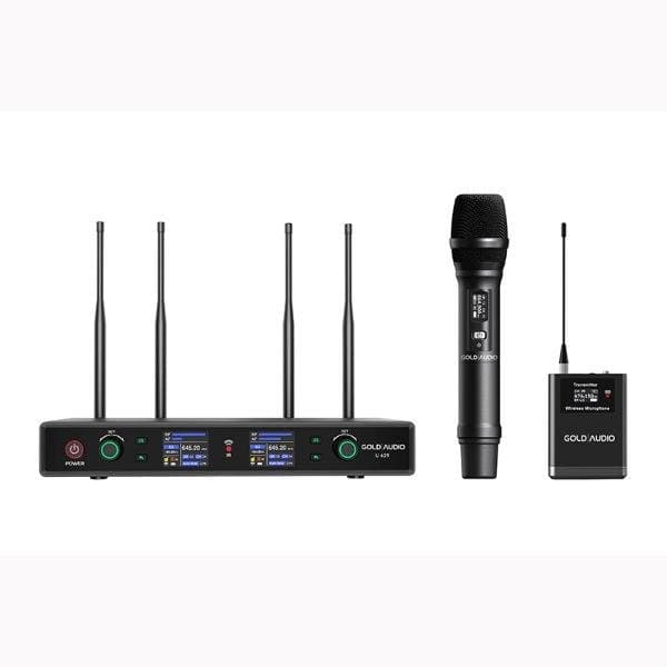 GOLD AUDIO U-629EY EL+ YAKA 100 KANAL TELSİZ MİKROFON