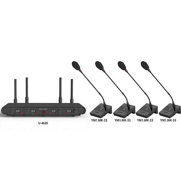 GOLD AUDIO U-4626 UHF 4 LÜ TELSİZ KÜRSÜ MİKROFON