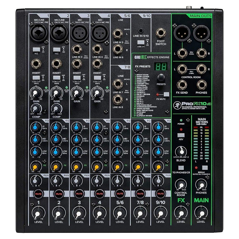 MACKIE PROFX10V3 10 KANAL ( 4 MONO + 2ST) DECK MİKSER