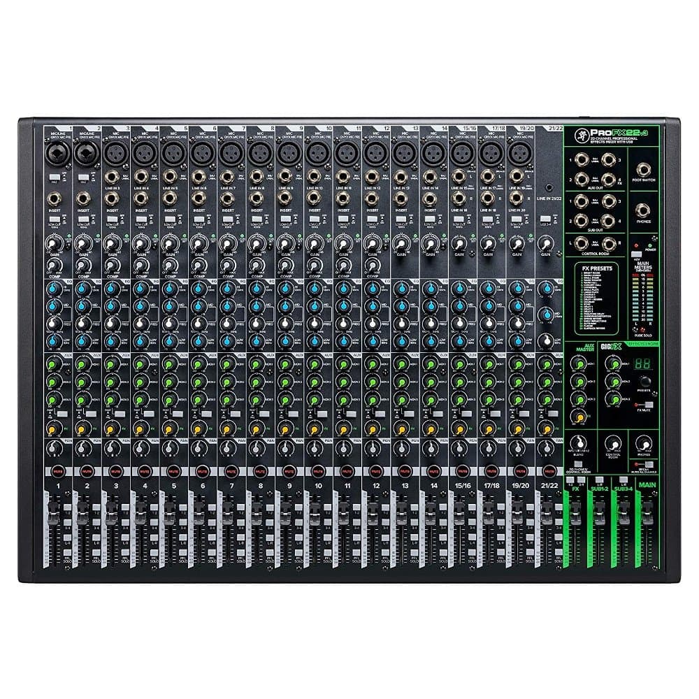MACKIE PROFX22V3 22 GİRİŞ ( 17 MONO + 4 ST-4GR) DECK MİKSER