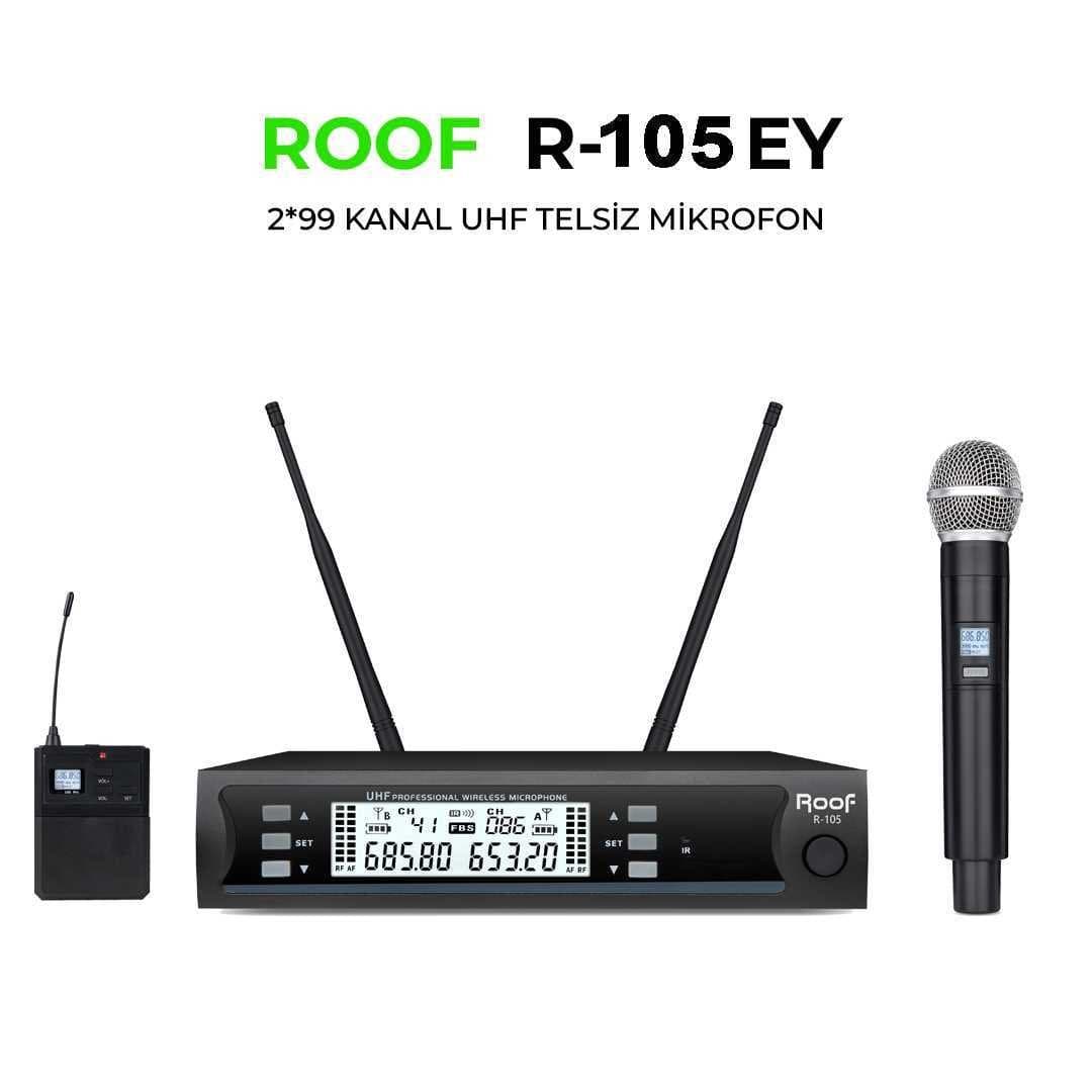 ROOF R-105 EL-YAKA TELSİZ MİKROFON SETİ