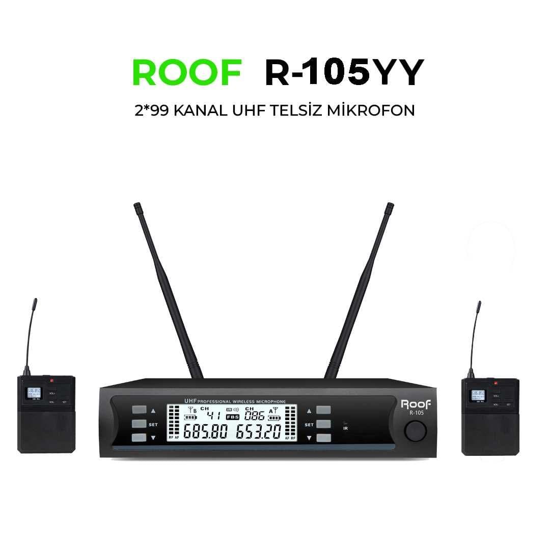 ROOF R-105 YAKA-YAKA TELSİZ MİKROFON SETİ