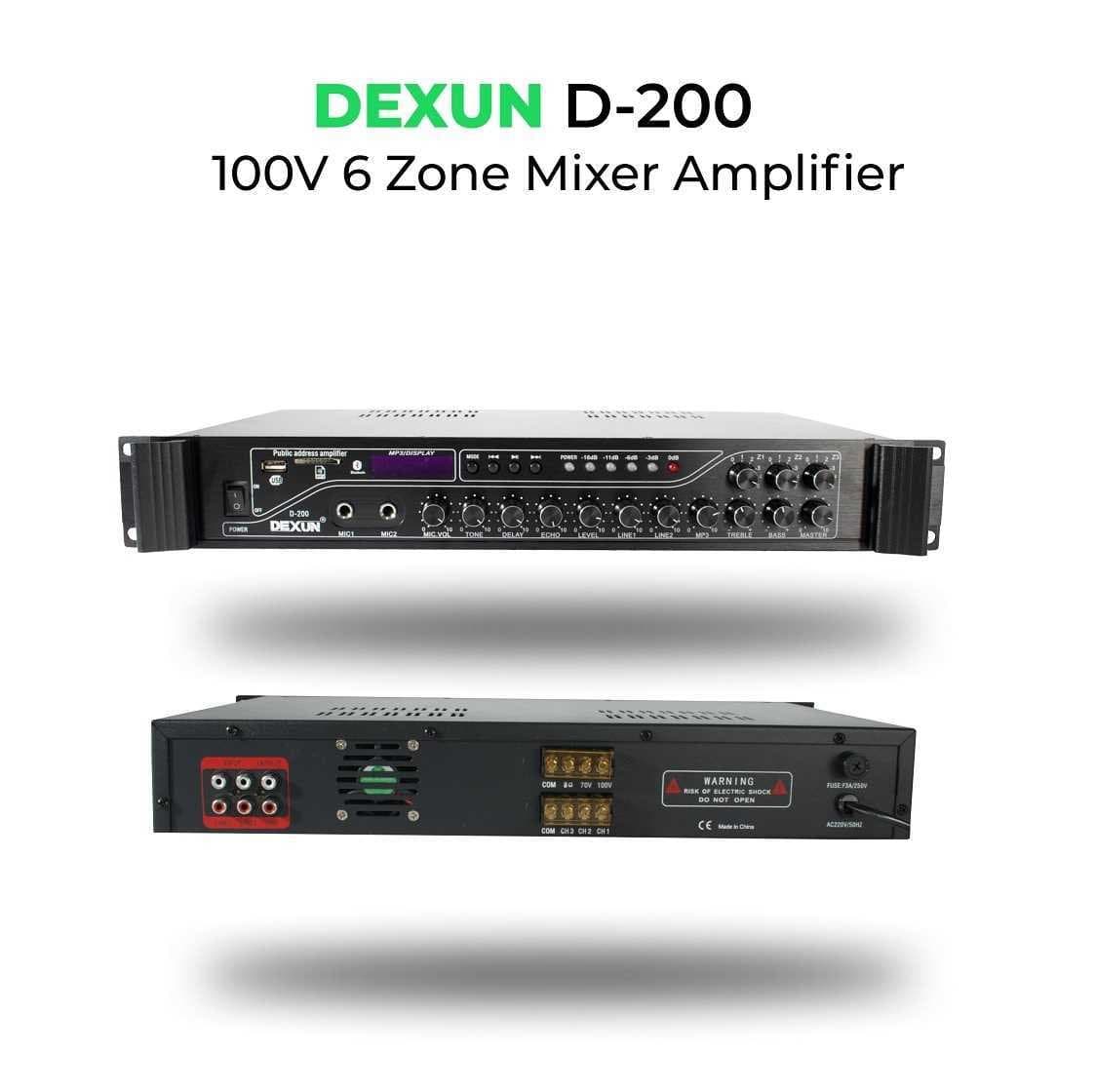 DEXUN D-200 3 ZONE 200W 100V AMPLİFİKATÖR