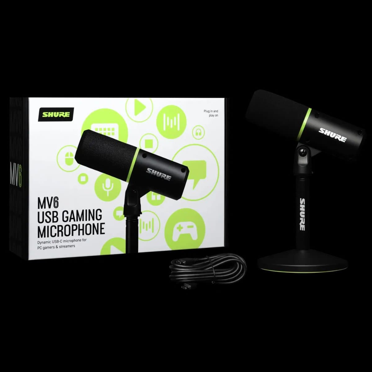 SHURE MV6 DİJİTAL OYUNCU VE YAYINCI USB-C MİKROFONU