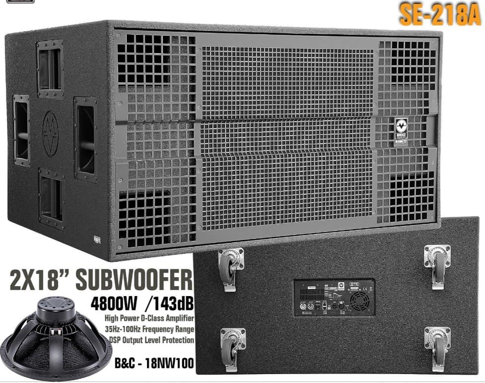 MVOICE SE-218A 2X18" 4800W AKTİF SUBWOOFER